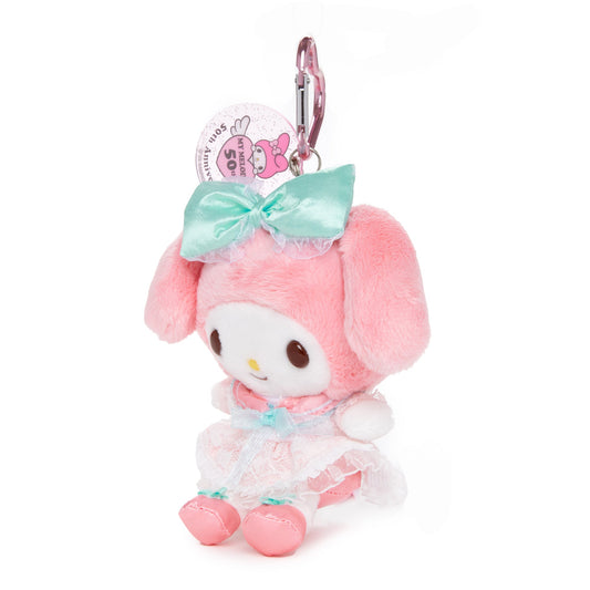 My Melody Pink Bow Plush Mascot Keychain (50th Anniv. Series)