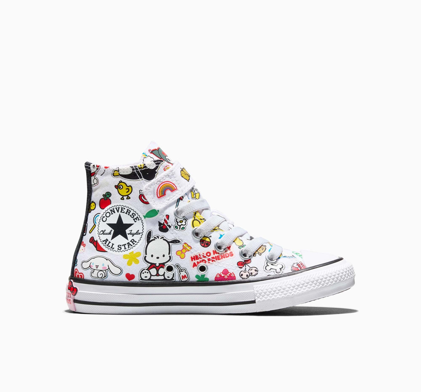 Converse x Hello Kitty and Friends Chuck Taylor All Star Easy-On Stickers Sneaker (Kids - White)