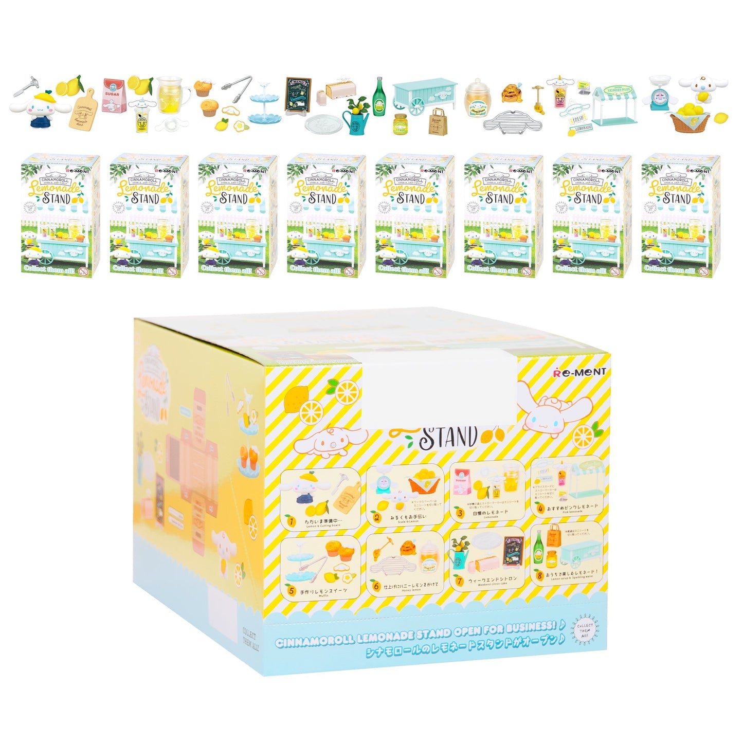 Re-Ment Cinnamoroll's Lemonade Stand Blind Box Figure Set