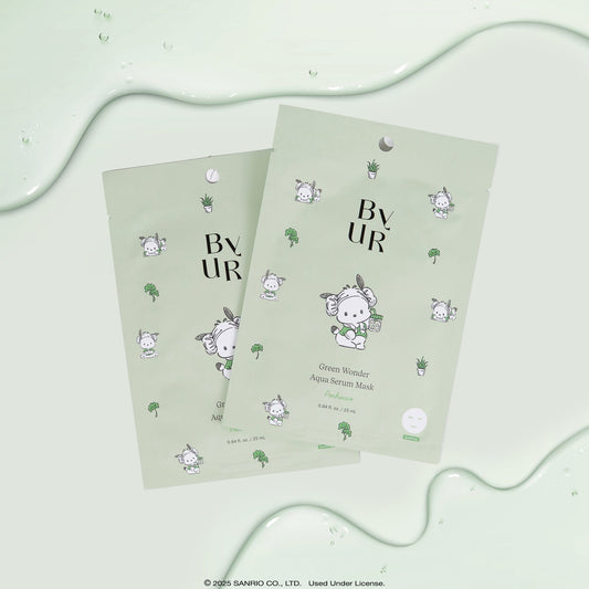 Pochacco x ByUR Green Wonder Aqua Serum Mask (Sanrio K-Spa Edition)