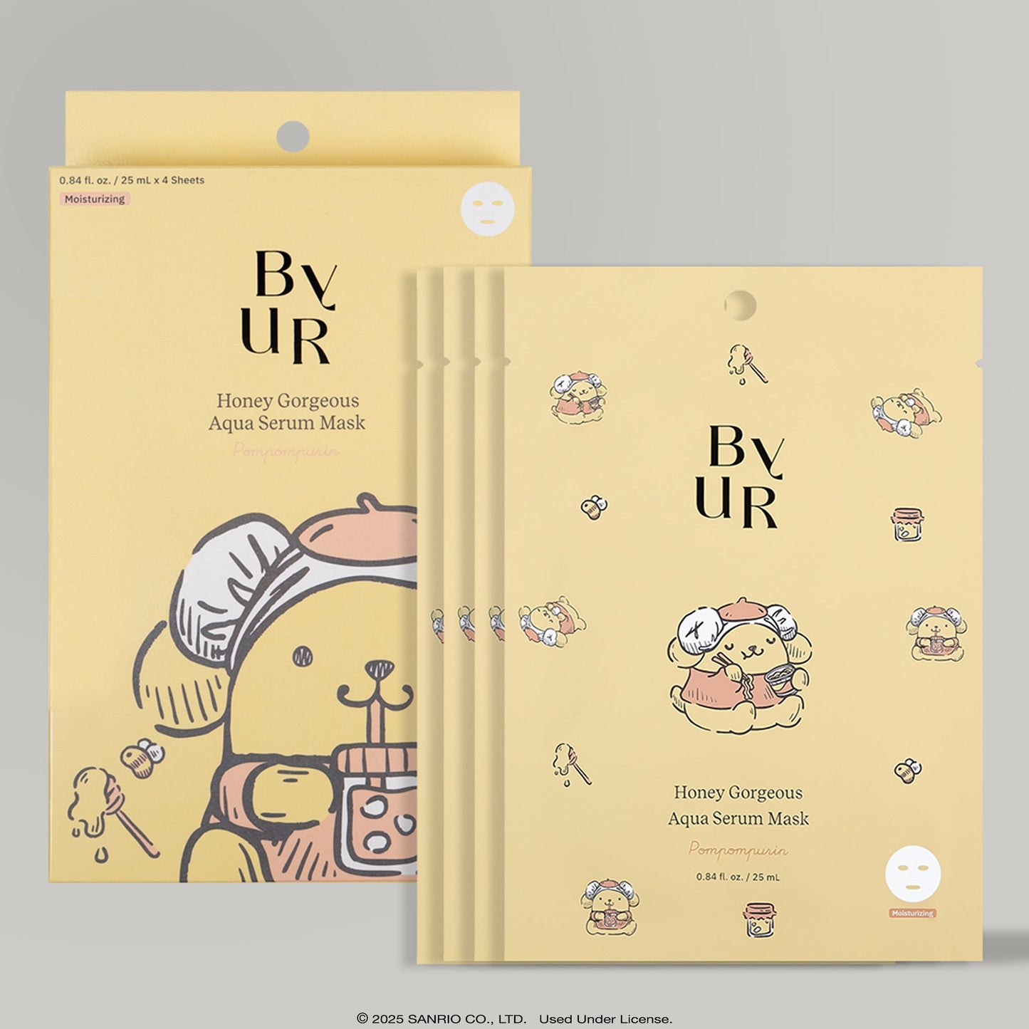 Pompompurin x ByUR Honey Gorgeous Aqua Serum Mask (Sanrio K-Spa Edition)