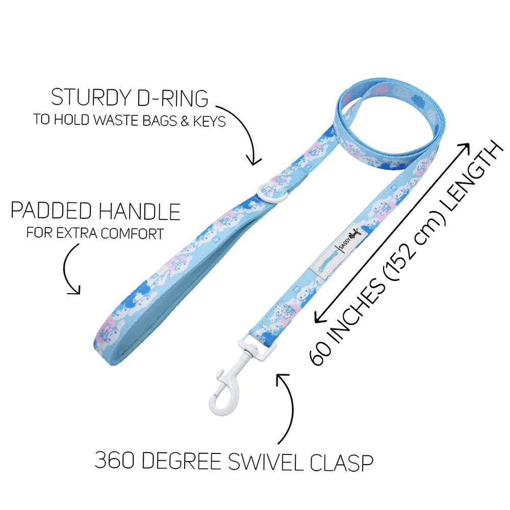 Cinnamoroll x Sassy Woof Dog Leash (Clouds)