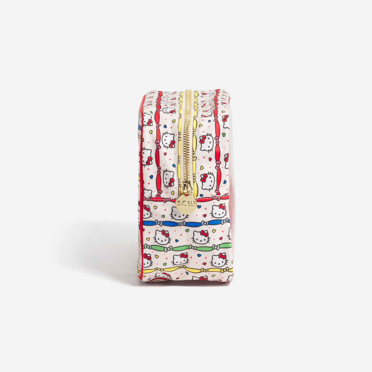 Hello Kitty x Stoney Clover Lane Clear Front Large Pouch (Hello Kitty Ribbon Stripe)