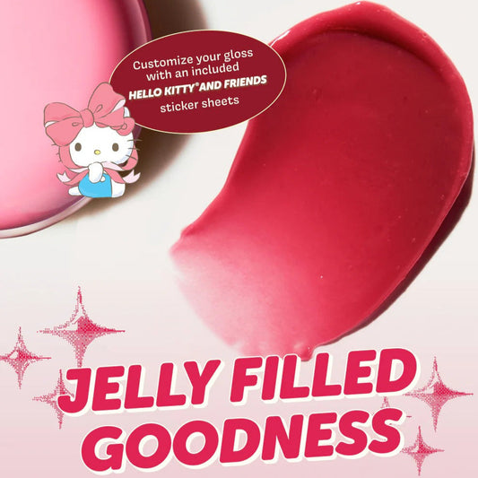 Hello Kitty x The Crème Shop Gloss Jelly Tinted Peptide Lip Glaze (Berry Cherry)