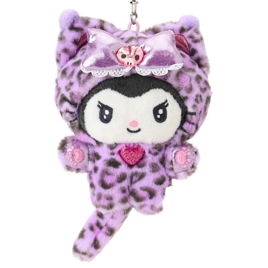 Kuromi Plush Mascot Keychain (Leopard Cat Series)