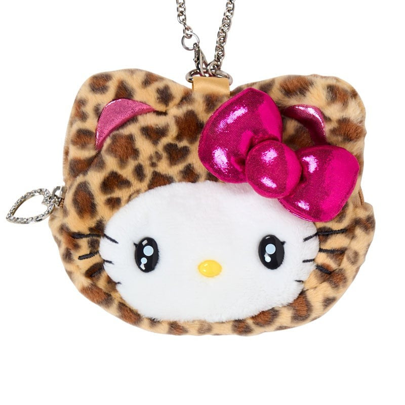 Hello Kitty Brown Plush Mini Pouch (Leopard Cat Series)