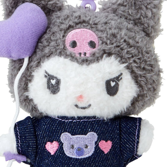 Kuromi Keychain Mascot Clip (Denim Patch Series)