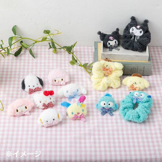 Kuromi Plush Hair Clip (Gingham Bow)