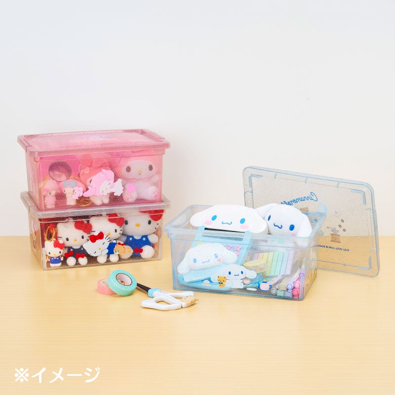 Hello Kitty Clear Glitter Storage Bin (S)