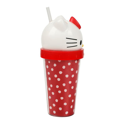 Hello Kitty 3D Face Travel Tumbler (Dots)