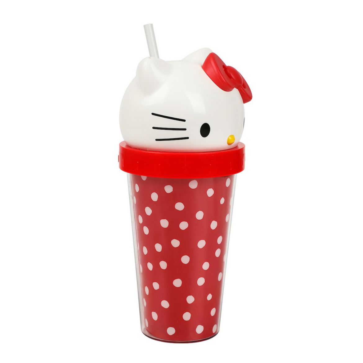 Hello Kitty 3D Face Travel Tumbler (Dots)