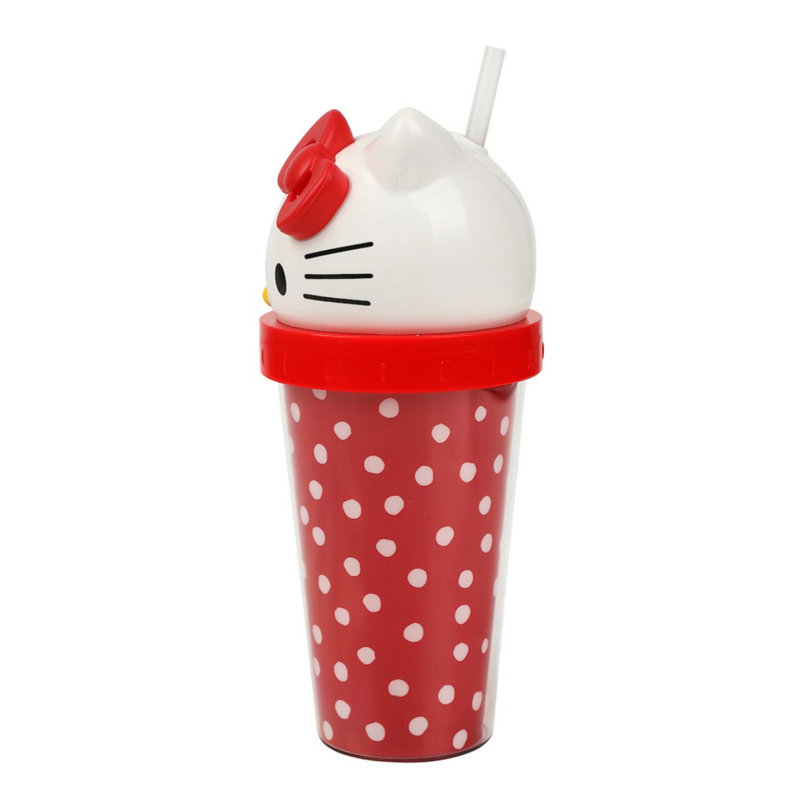 Hello Kitty 3D Face Travel Tumbler (Dots)