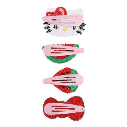 Hello Kitty 4-pc Crochet Hair Clip Set