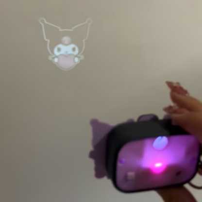 Kuromi Mini Light Projection Camera Keychain