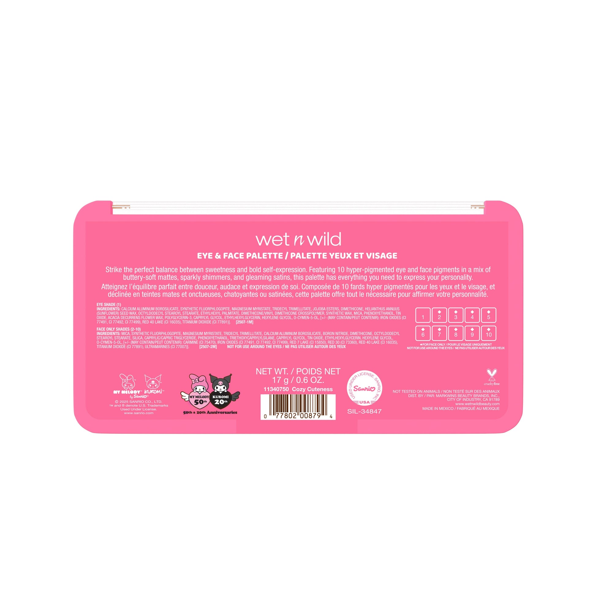My Melody & Kuromi x Wet n Wild Eye & Face Palette (My Melody)