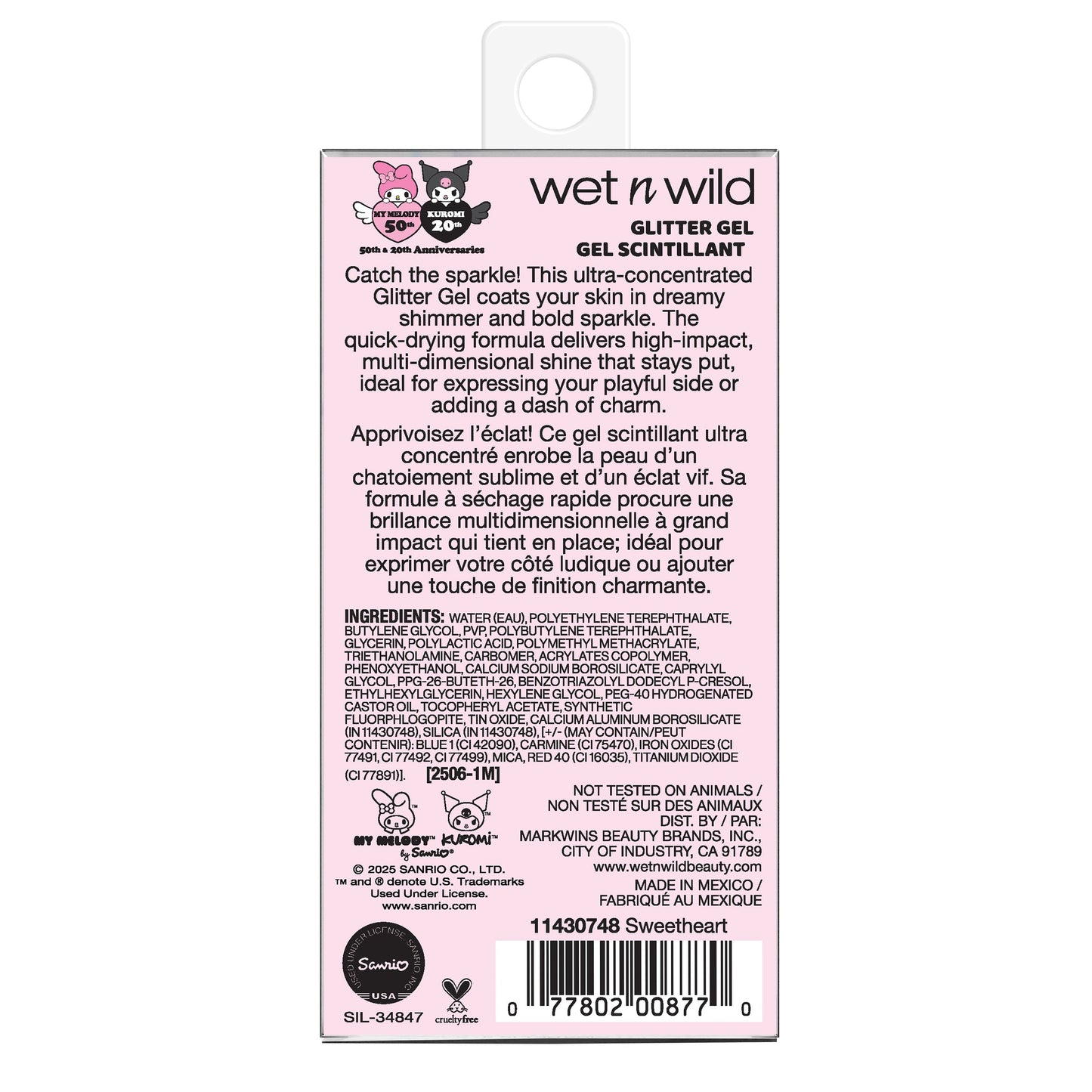 My Melody & Kuromi x Wet n Wild Glitter Gel (My Melody)