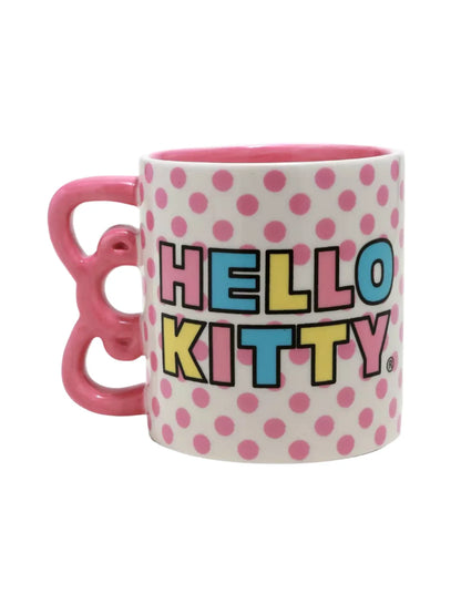 Hello Kitty Sculpted Bow & Rainbow Ceramic Mug