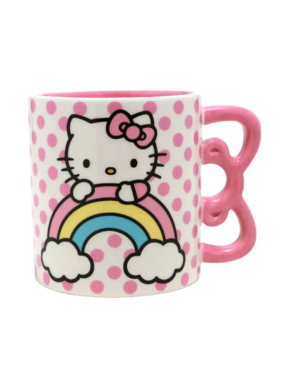 Hello Kitty Sculpted Bow & Rainbow Ceramic Mug