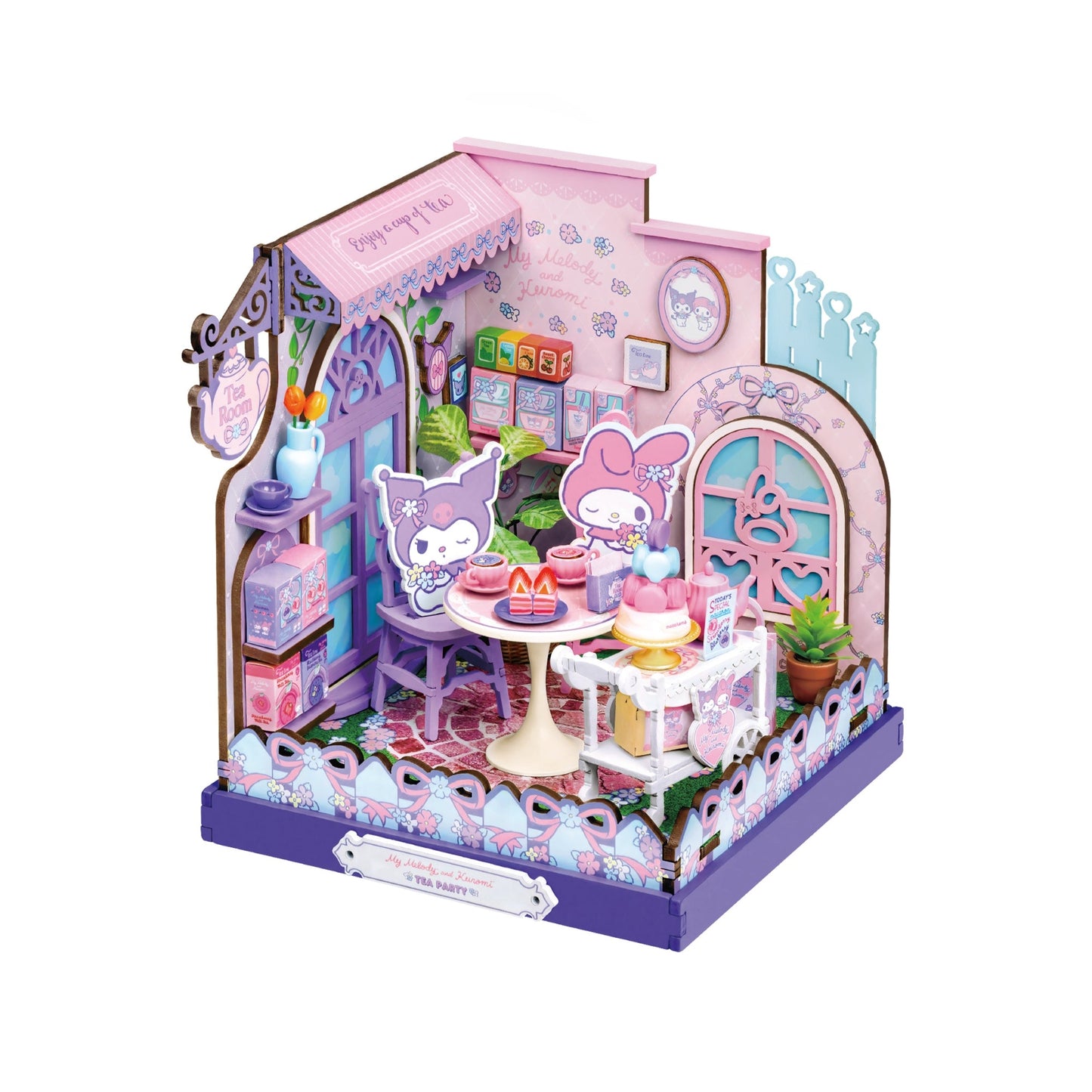 My Melody & Kuromi Tea Party DIY Miniature House Kit