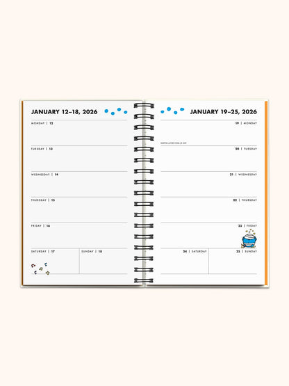 Mr. Positive x Studio Oh! 2026 Thinking Chenille Patch Planner