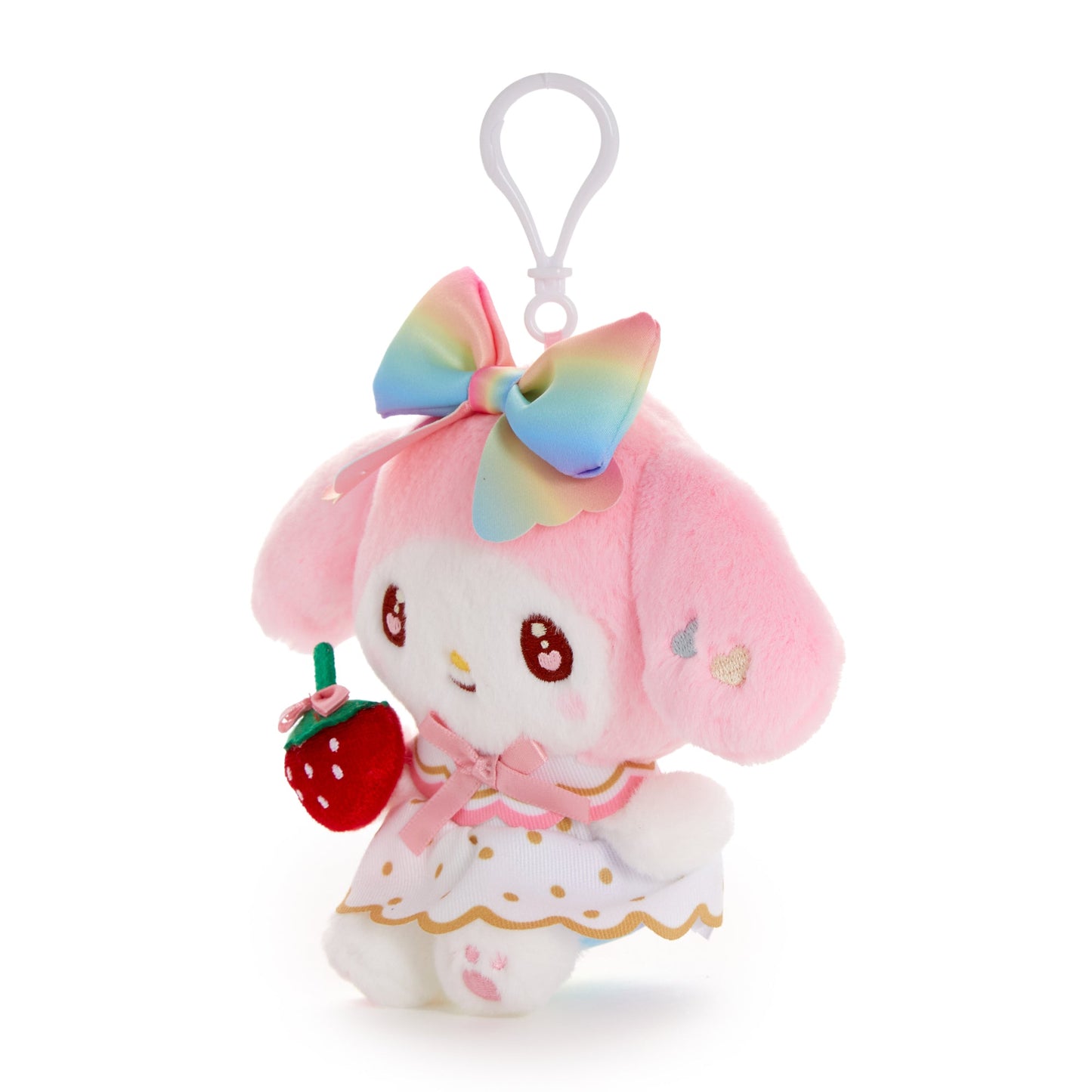 My Melody Plush Mascot Clip (Strawberry Rainbow Series)