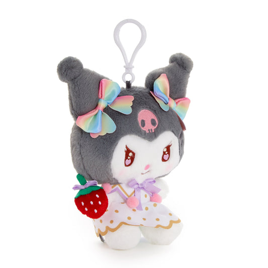 Kuromi Plush Mascot Clip (Strawberry Rainbow Series)