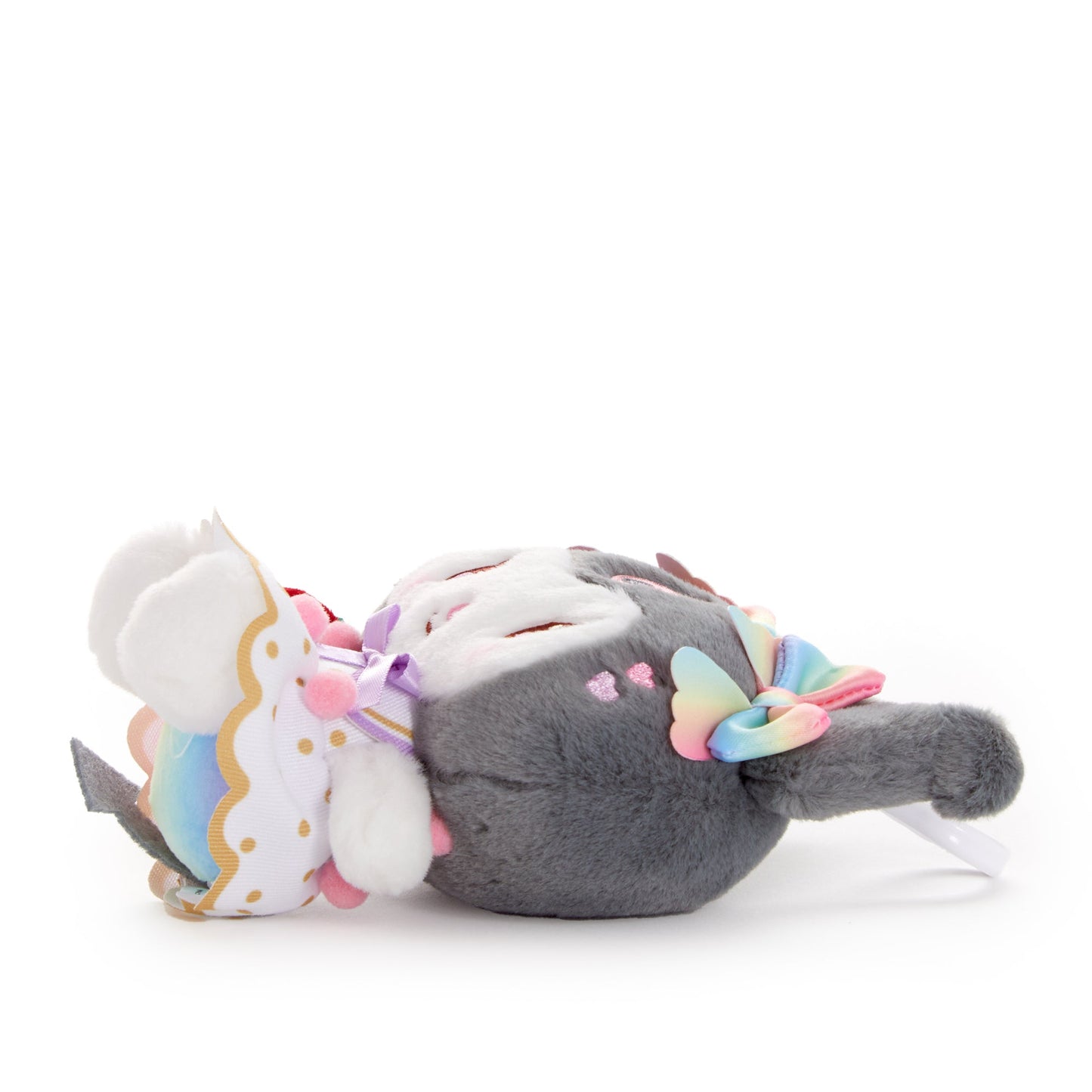 Kuromi Plush Mascot Clip (Strawberry Rainbow Series)