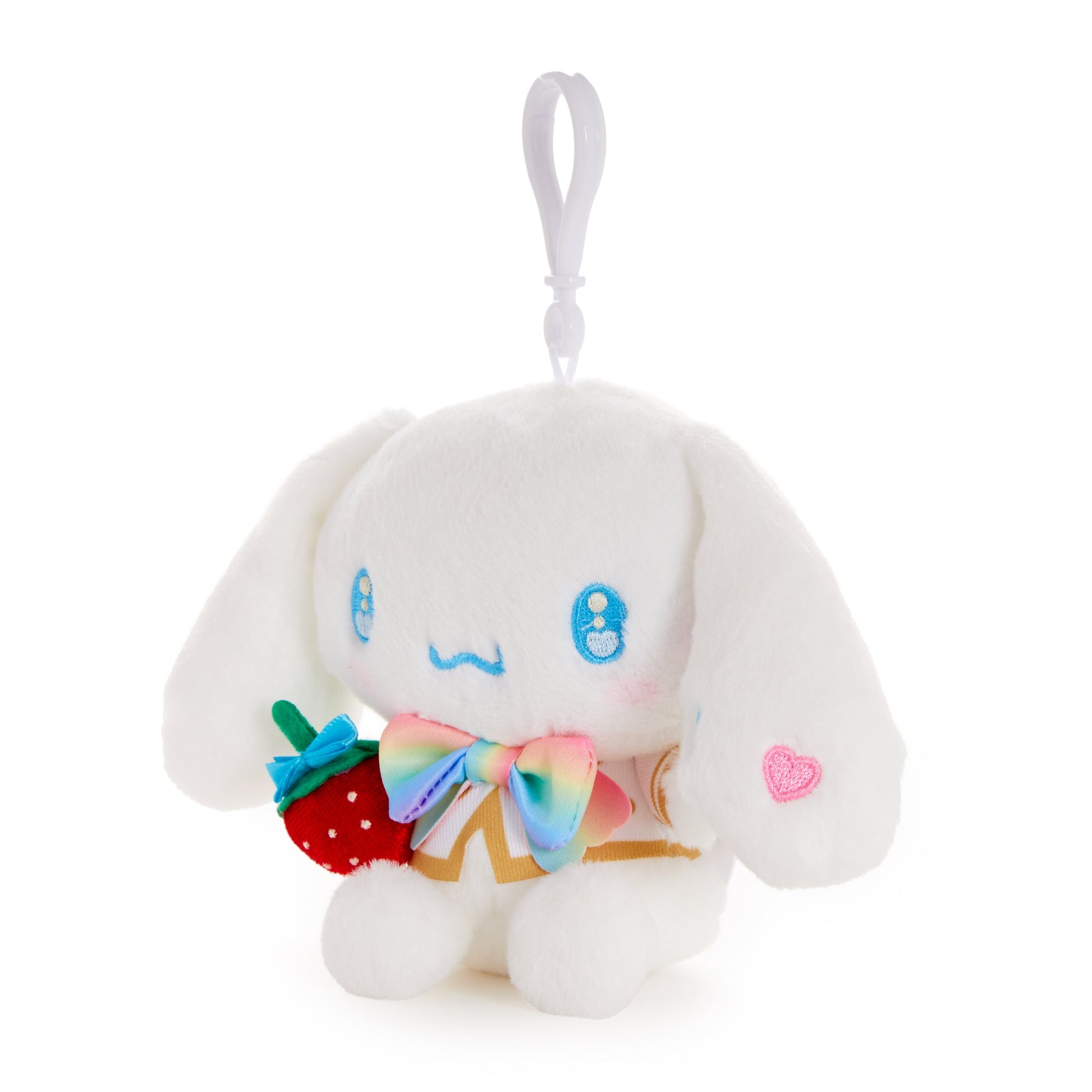 Cinnamoroll Plush Mascot Clip (Strawberry Rainbow Series)