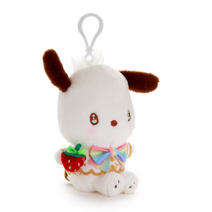 Pochacco Plush Mascot Clip (Strawberry Rainbow Series)