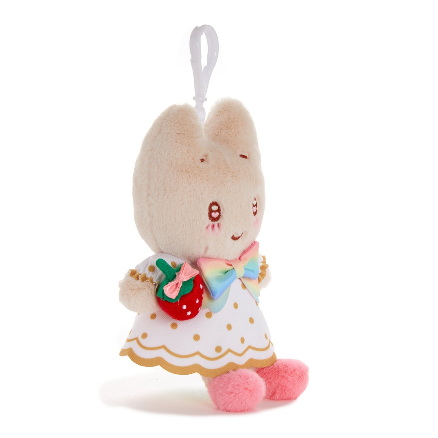 Marron Cream Plush Mascot Clip (Strawberry Rainbow Series)