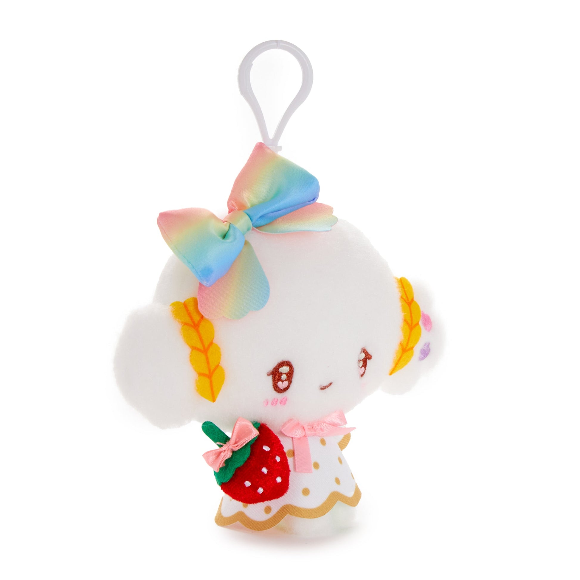 Cogimyun Plush Mascot Clip (Strawberry Rainbow Series)