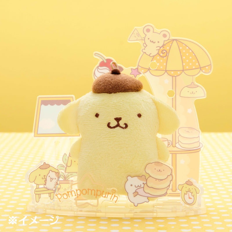 Pompompurin Mini Plush & Acrylic Stand Set (Nuikatsu Plushie Life Series)