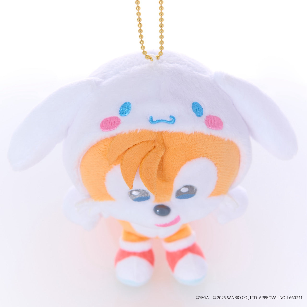 SONIC & FRIENDS x Hello Kitty and Friends Plush Mascot Keychain (Tails x Cinnamoroll)
