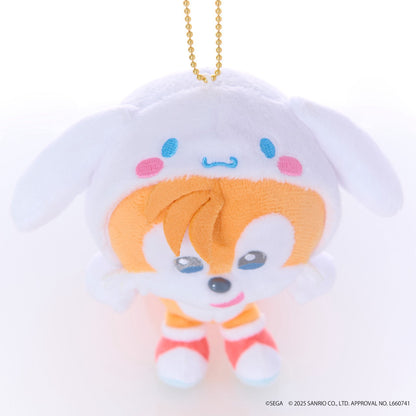 SONIC & FRIENDS x Hello Kitty and Friends Plush Mascot Keychain (Tails x Cinnamoroll)