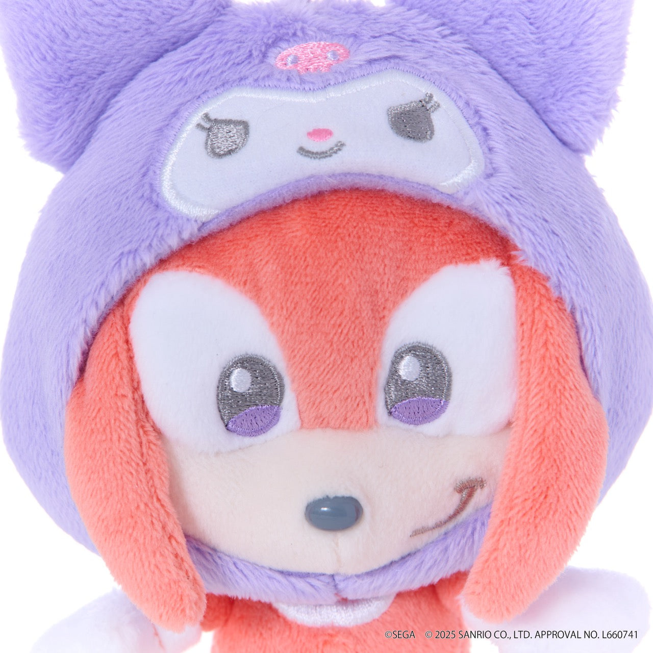 SONIC & FRIENDS x Hello Kitty and Friends Plush Mascot Keychain (Knuckles x Kuromi)
