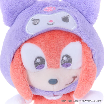 SONIC & FRIENDS x Hello Kitty and Friends Plush Mascot Keychain (Knuckles x Kuromi)