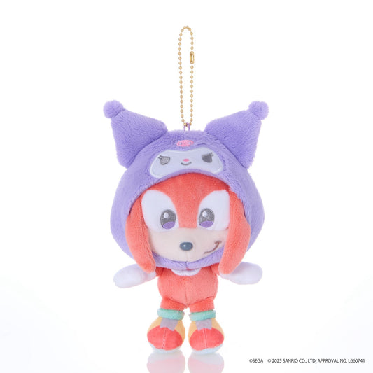 SONIC & FRIENDS x Hello Kitty and Friends Plush Mascot Keychain (Knuckles x Kuromi)