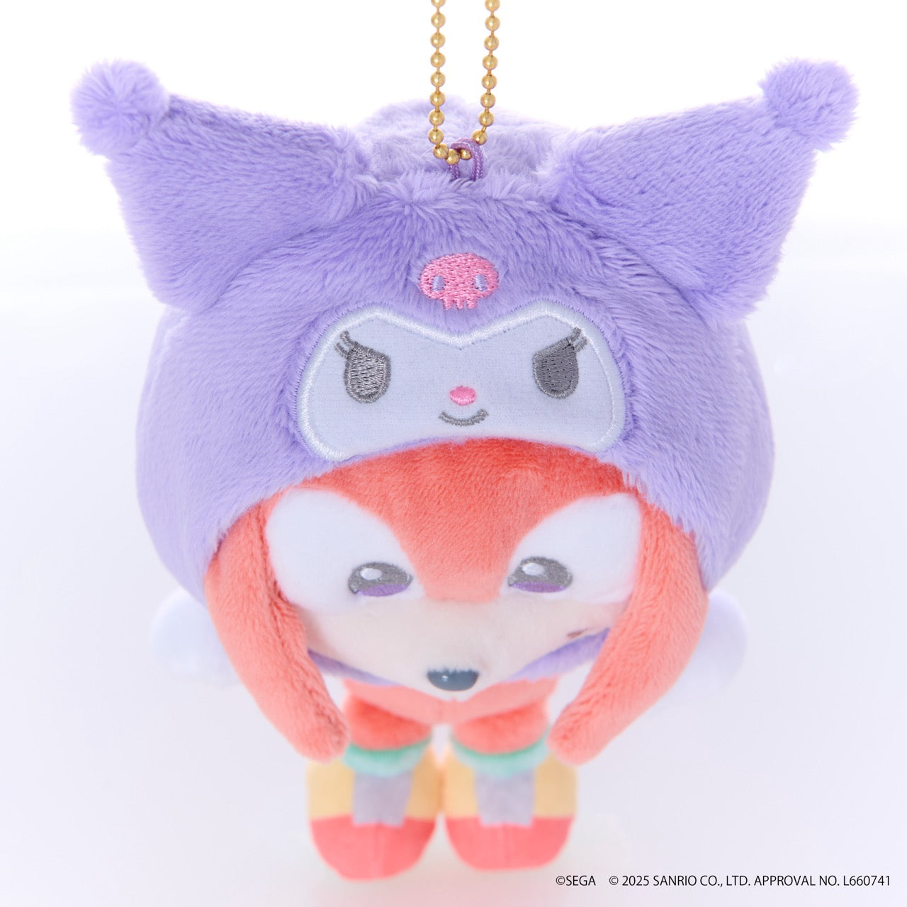 SONIC & FRIENDS x Hello Kitty and Friends Plush Mascot Keychain (Knuckles x Kuromi)
