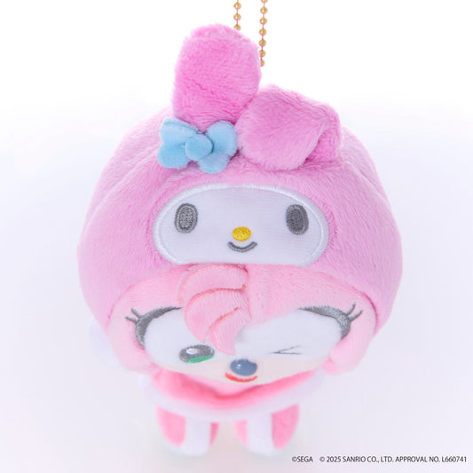 SONIC & FRIENDS x Hello Kitty and Friends Plush Mascot Keychain (Amy x My Melody)