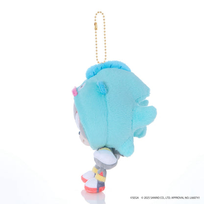 SONIC & FRIENDS x Hello Kitty and Friends Plush Mascot Keychain (Shadow x Hangyodon)