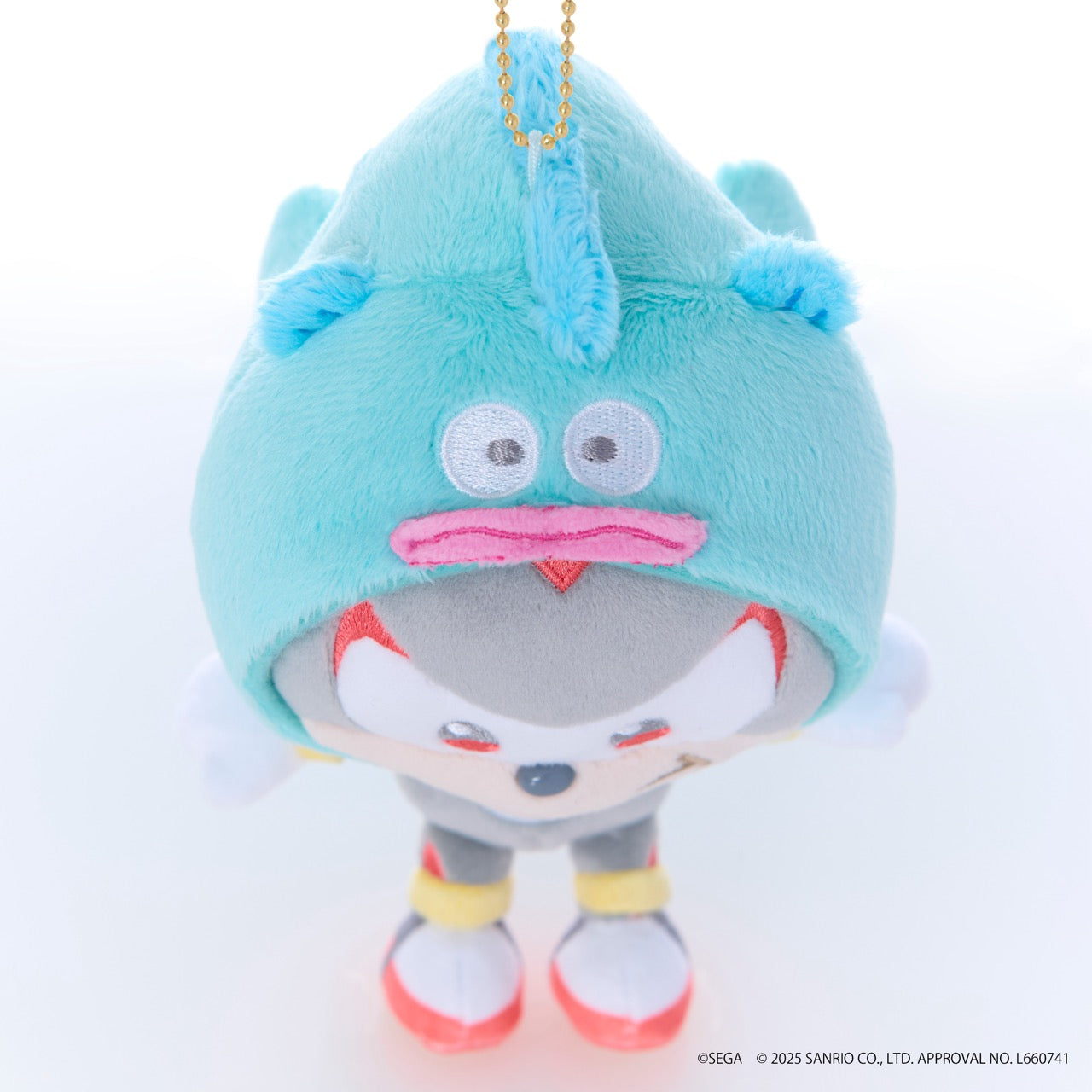 SONIC & FRIENDS x Hello Kitty and Friends Plush Mascot Keychain (Shadow x Hangyodon)