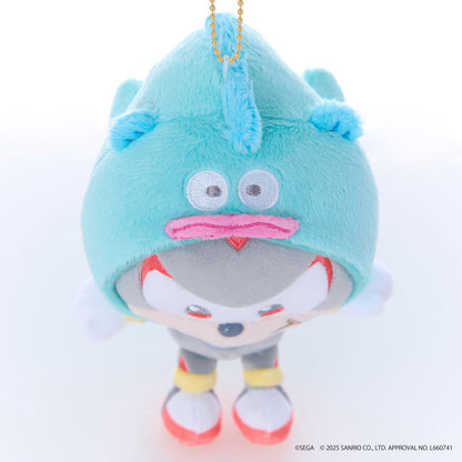 SONIC & FRIENDS x Hello Kitty and Friends Plush Mascot Keychain (Shadow x Hangyodon)