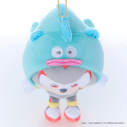 SONIC & FRIENDS x Hello Kitty and Friends Plush Mascot Keychain (Shadow x Hangyodon)