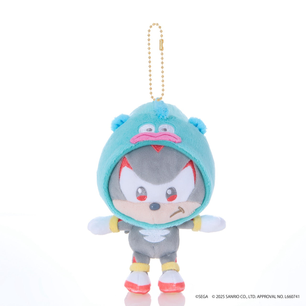 SONIC & FRIENDS x Hello Kitty and Friends Plush Mascot Keychain (Shadow x Hangyodon)