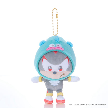 SONIC & FRIENDS x Hello Kitty and Friends Plush Mascot Keychain (Shadow x Hangyodon)
