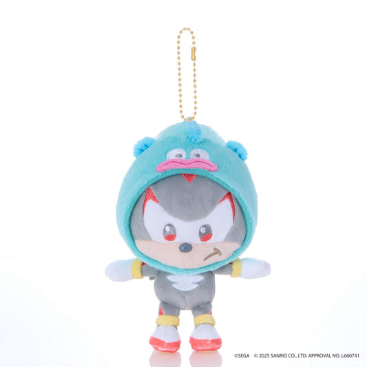 SONIC & FRIENDS x Hello Kitty and Friends Plush Mascot Keychain (Shadow x Hangyodon)