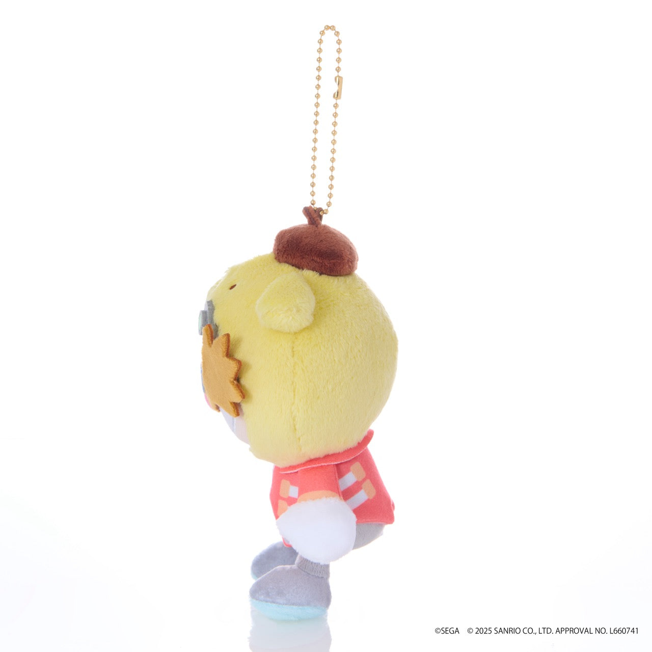 SONIC & FRIENDS x Hello Kitty and Friends Plush Mascot Keychain (Dr. Eggman x Pompompurin)