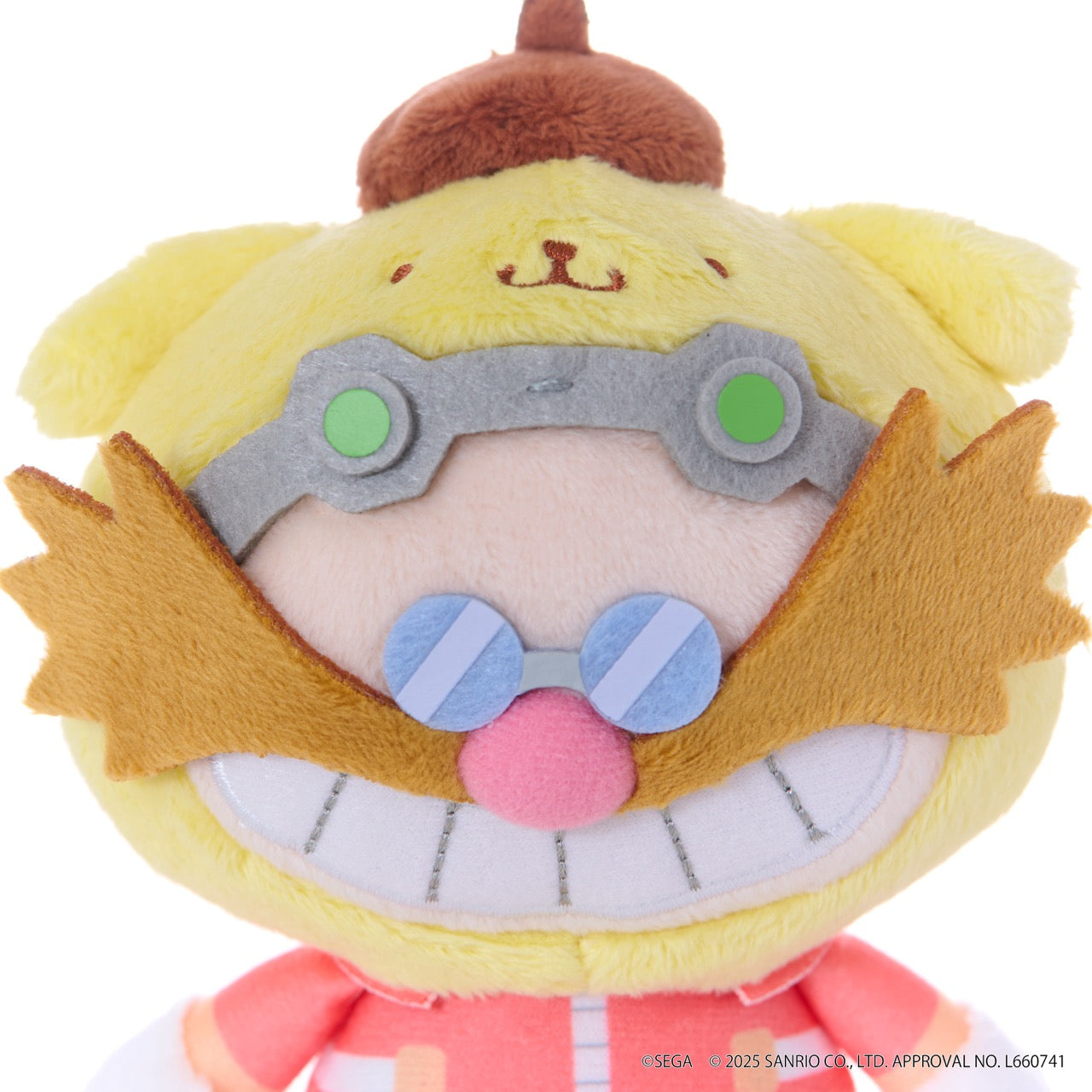 SONIC & FRIENDS x Hello Kitty and Friends Plush Mascot Keychain (Dr. Eggman x Pompompurin)