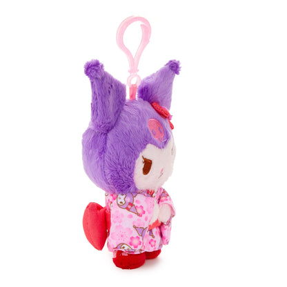 Kuromi Plush Mascot Clip (Spring Kimono Series)