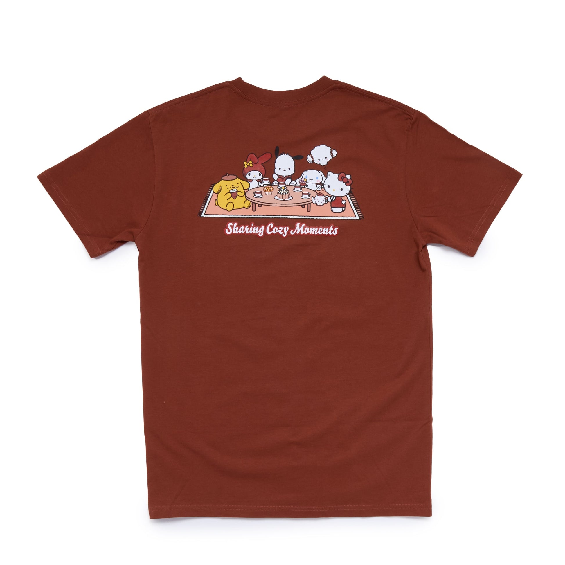 Pompompurin Adult Sharing Cozy Moments Tee (Brown)